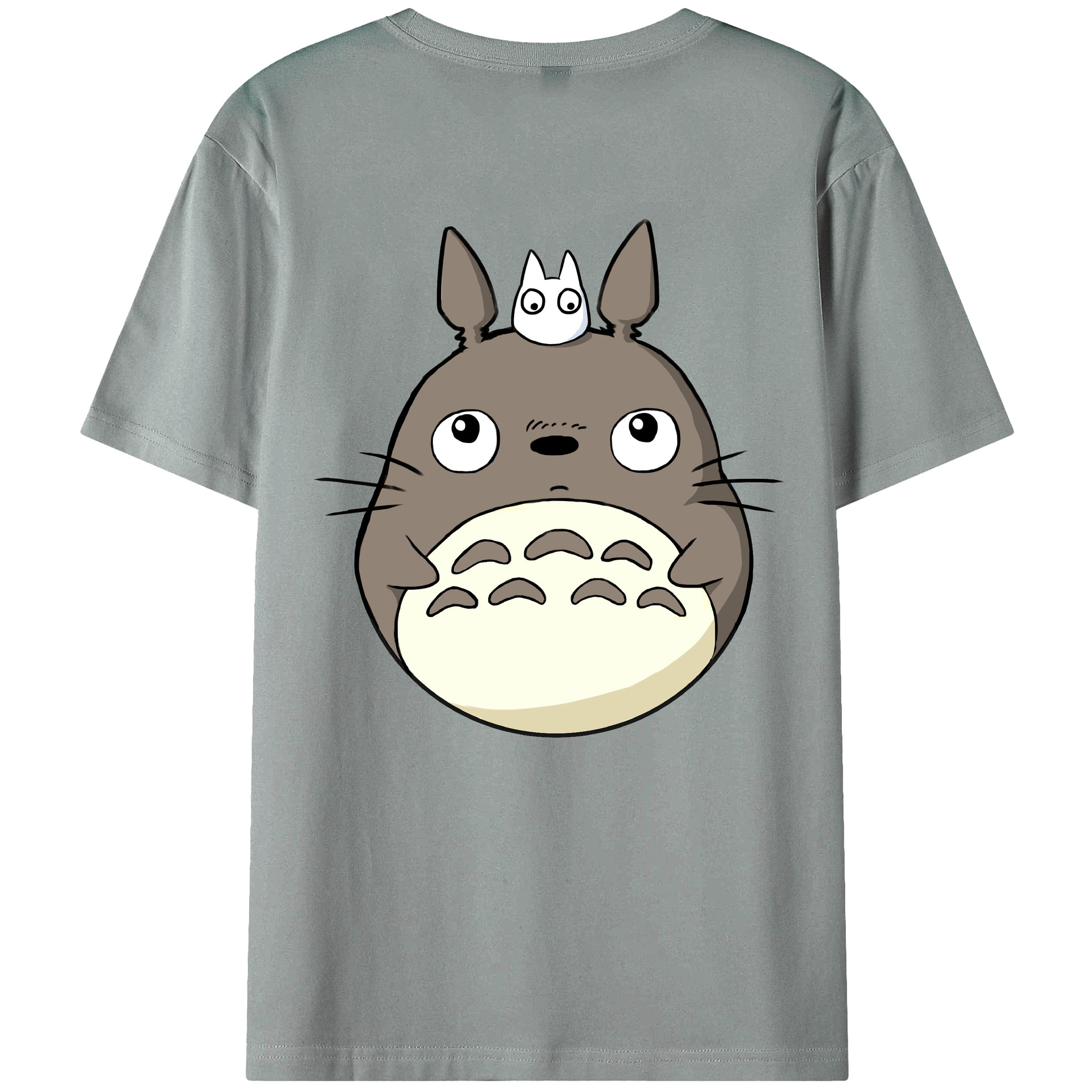 （画像用） となりのトトロ 草壁メイ 草壁サツキ My Neighbor Totoro Satsuki Kusakabe Mei Kusakabe 綿100％ メンズ半袖Tシャツ（バックプリント） 通気性